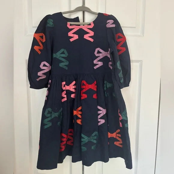 Pink Chicken Navy and Pink Bow Dress 6y NWT - Picture 1 of 6